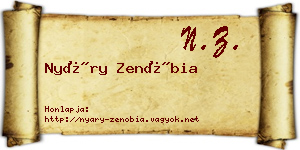 Nyáry Zenóbia névjegykártya