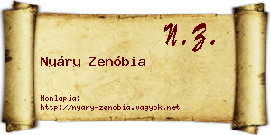 Nyáry Zenóbia névjegykártya